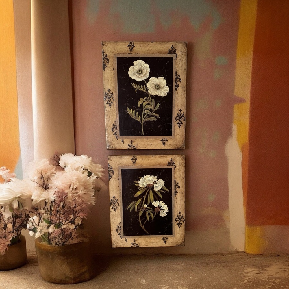 Regina-Andrew Prints . Silver Poppy & Silver Rhododendron
